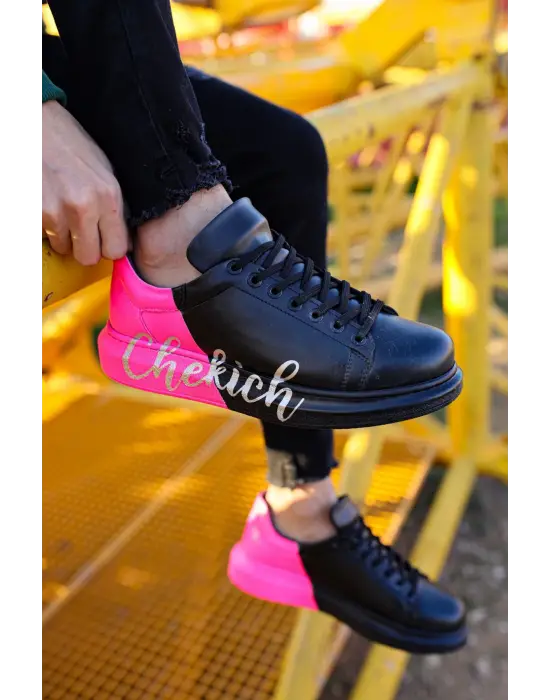 TB254 CST Pittura Erkek Ayakkabı 477 SIYAH / PEMBE  Terzi Bey