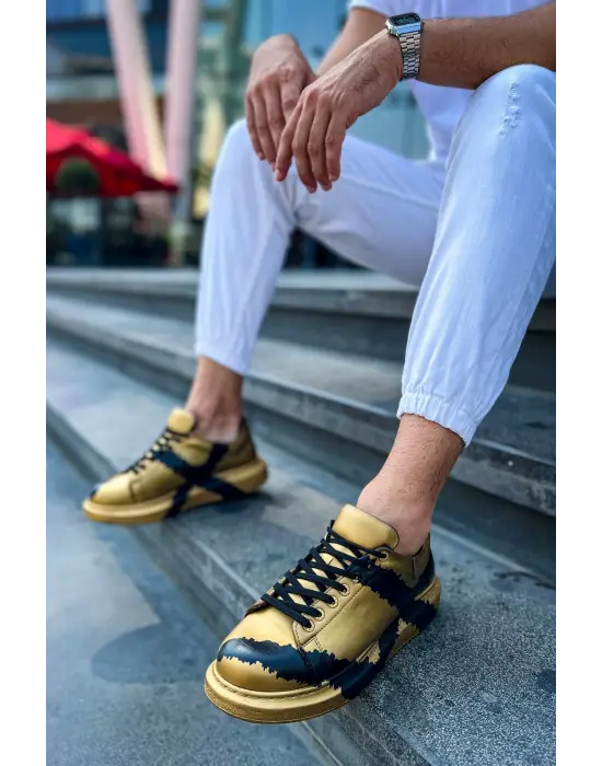 TB254 CST Pittura Erkek Ayakkabı 549 GOLD SIYAH X