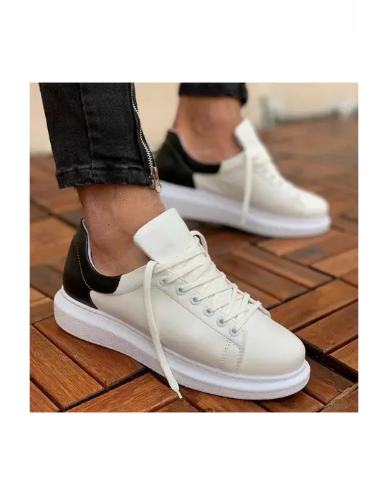 TB256 CBT Estrella Erkek Ayakkabı BEYAZ/SIYAH