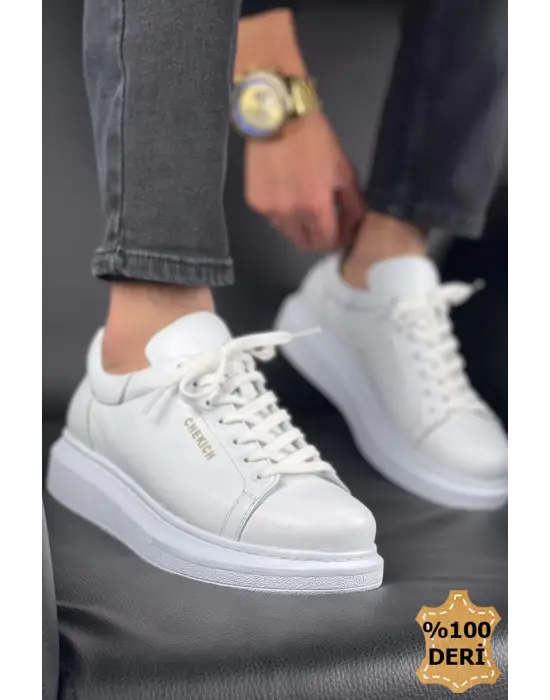 TB257 DBT Estrella Deri Erkek Ayakkabı BEYAZ