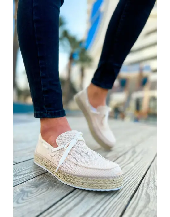 TB311 Espadril Erkek Ayakkabı BEJ