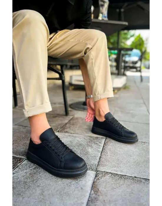 TB979 Santoni CRT Spor Erkek Ayakkabı SIYAH