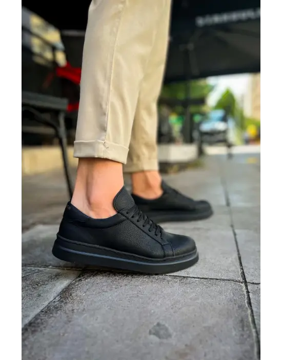 TB979 Santoni CRT Spor Erkek Ayakkabı SIYAH