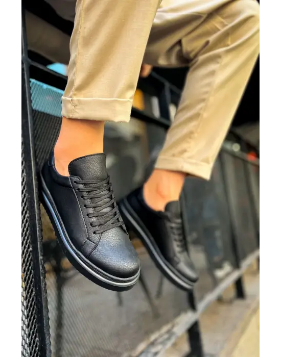 TB979 Santoni CRT Spor Erkek Ayakkabı SIYAH