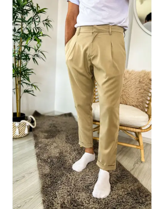 Chekcich Jogger Pantolon BEJ