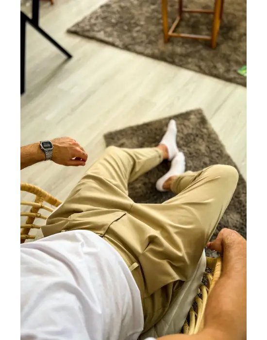 Chekcich Jogger Pantolon BEJ