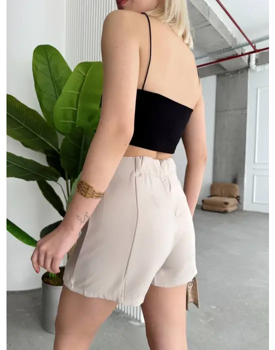 Çift Yırtmaklı Şort Etek