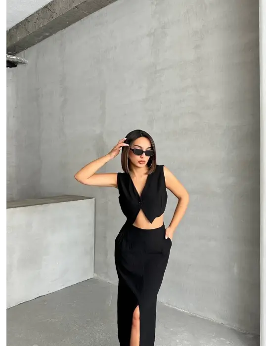 Çilek Takım Etek Yelek