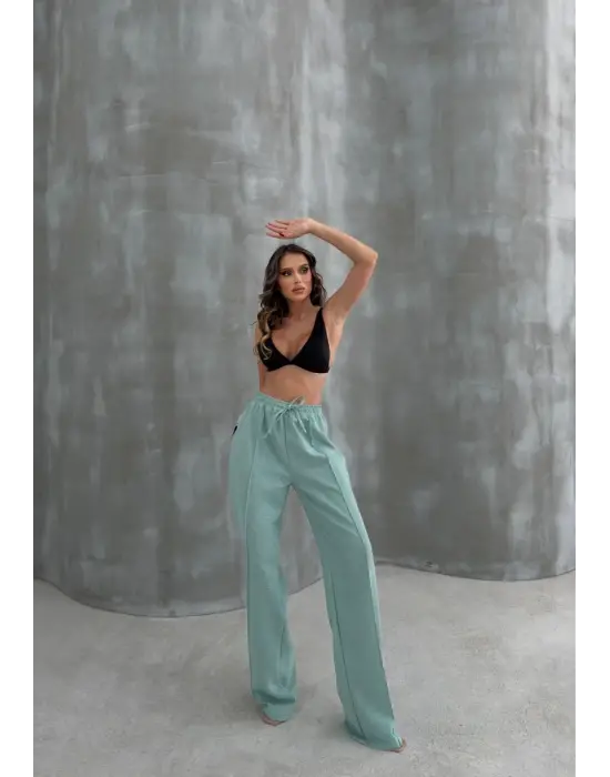 Çımalı Keten Pantolon