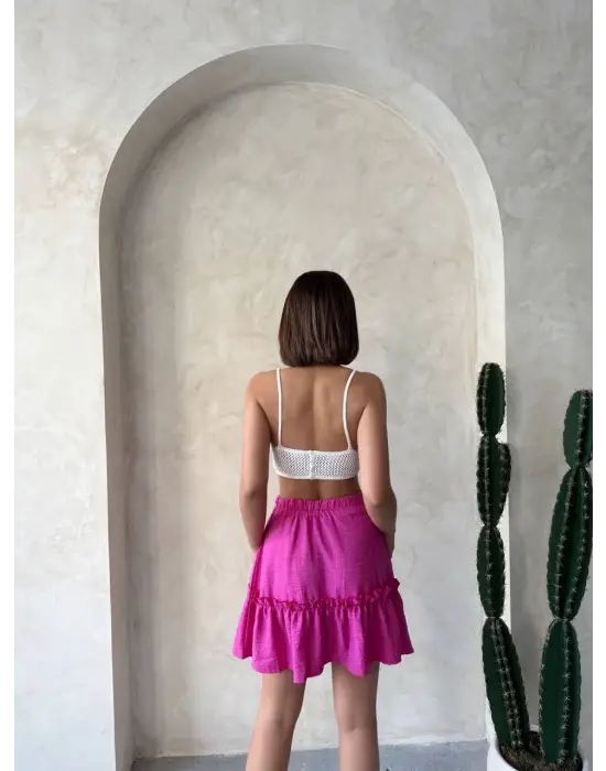 Çingene Keten Etek Fuşya S24808