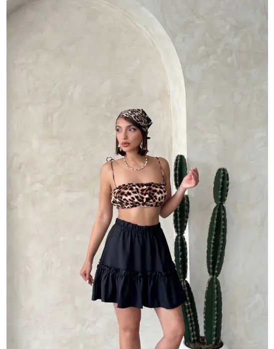 Çingene Keten Etek Siyah S24808