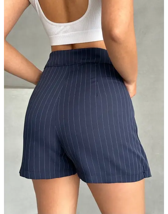 Çizgili Şort Etek