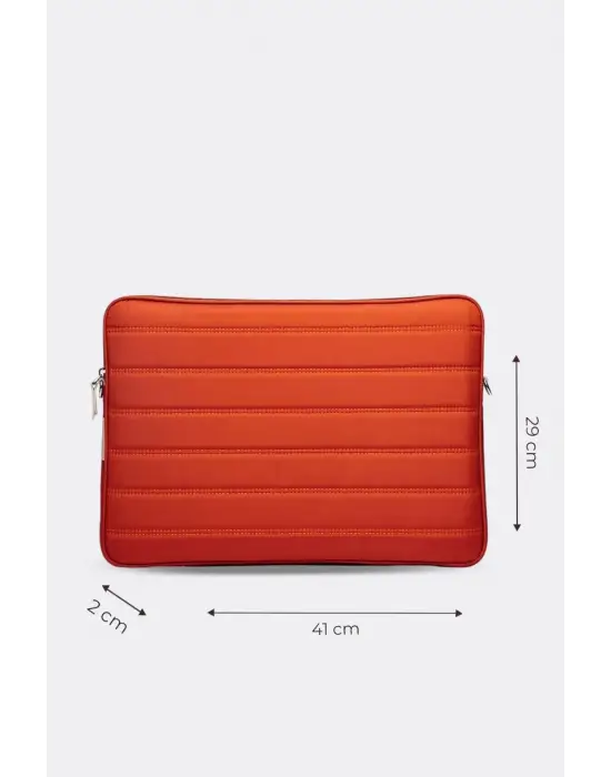 Çizgili Su Geçirmez Macbook Air Pro 15.6 & 16 İnç Turuncu Laptop Tablet Kılıfı