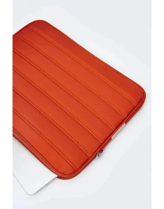 Çizgili Su Geçirmez Macbook Air Pro 15.6 & 16 İnç Turuncu Laptop Tablet Kılıfı