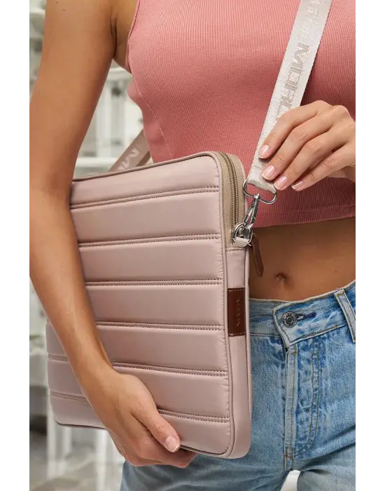 Çizgili Su Geçirmez Macbook Air Pro 15.6 & 16 İnç Vizon Laptop Tablet Kılıfı