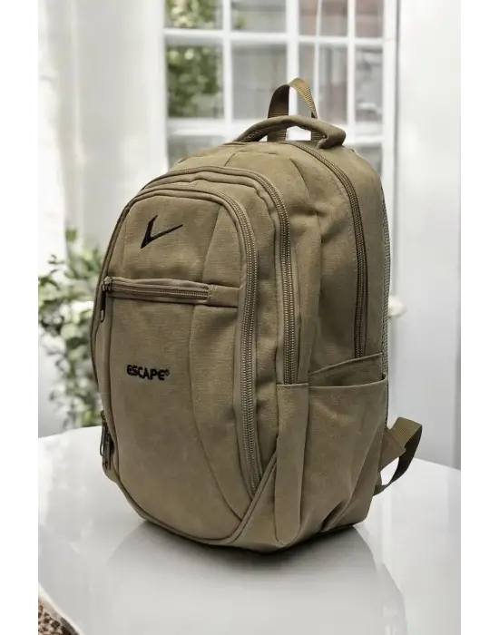 Çöl Kanvas Kumaş 15,6 inç Laptop -Okul Sırt Çantası