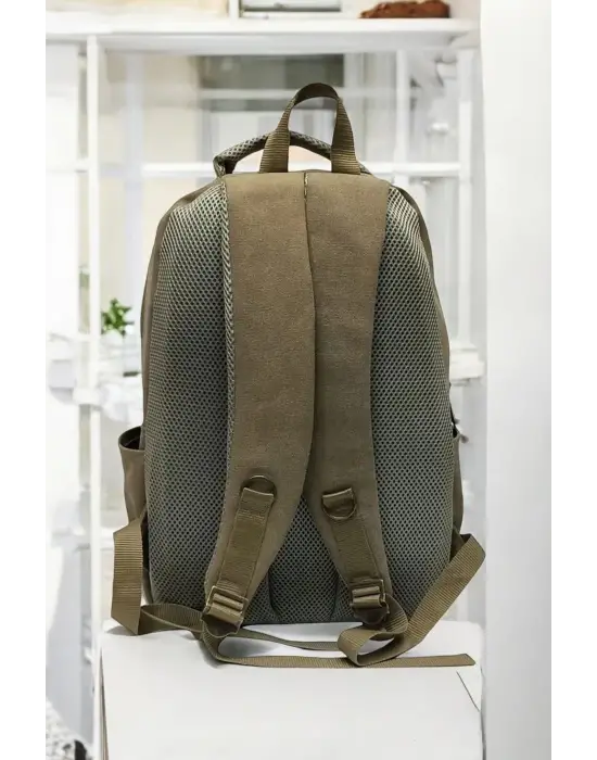 Çöl Kanvas Kumaş 15,6 inç Laptop -Okul Sırt Çantası