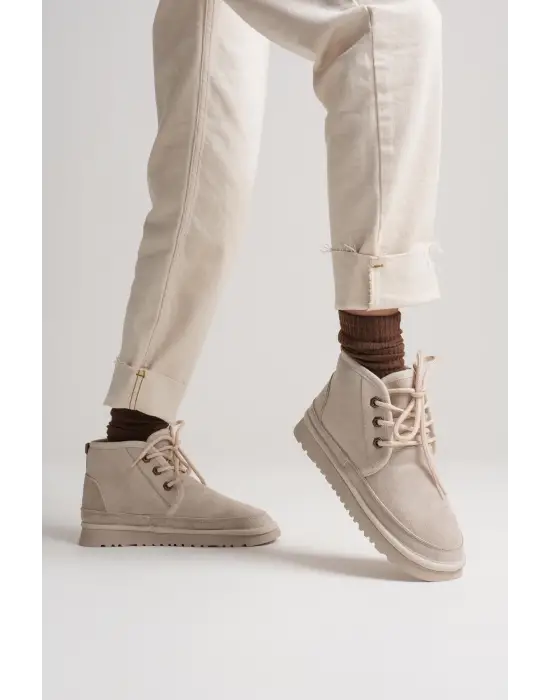 Daria Kadın Kışlık Bej İçi Kürklü Bot