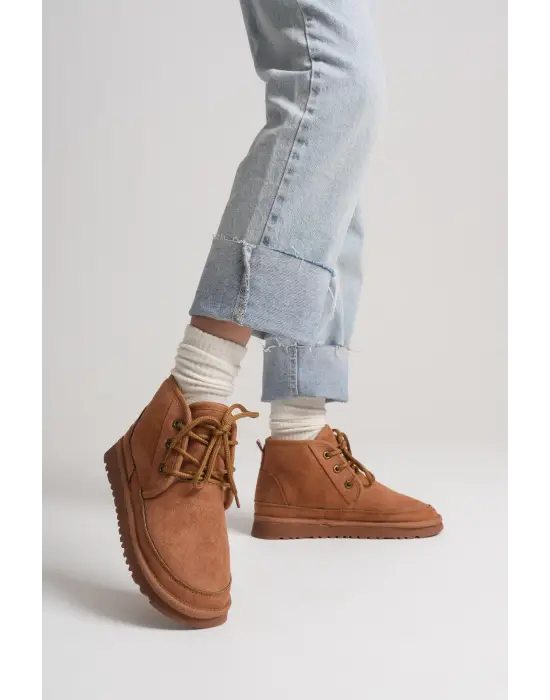 Daria Kadın Kışlık Taba İçi Kürklü Bot