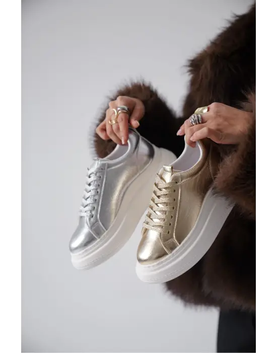 Dina Kadın Altın Sneaker
