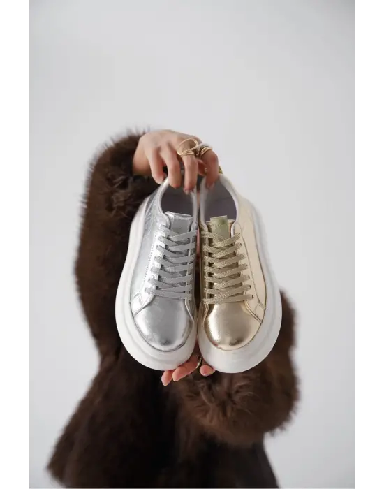 Dina Kadın Altın Sneaker