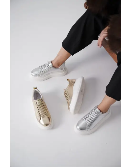 Dina Kadın Altın Sneaker