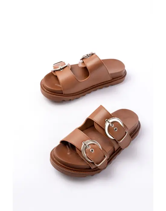 DM-6010 Taba Toka Aksesuarlı Günlük Kadın Terlik