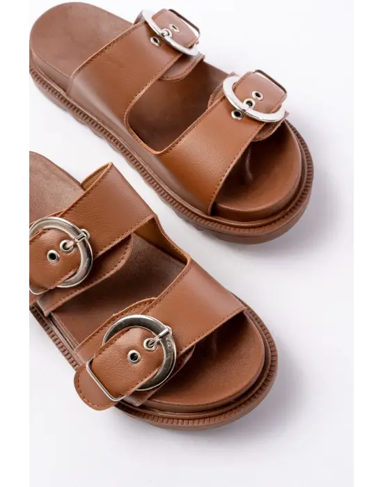 DM-6010 Taba Toka Aksesuarlı Günlük Kadın Terlik