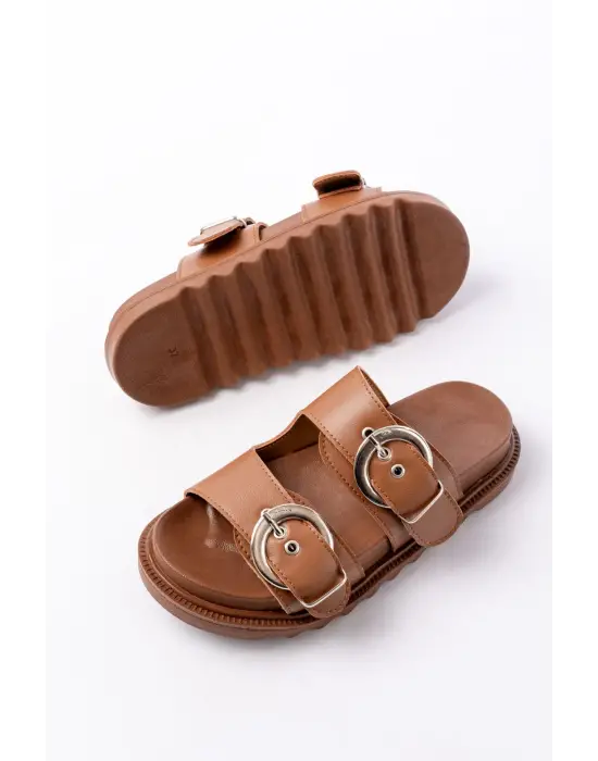 DM-6010 Taba Toka Aksesuarlı Günlük Kadın Terlik