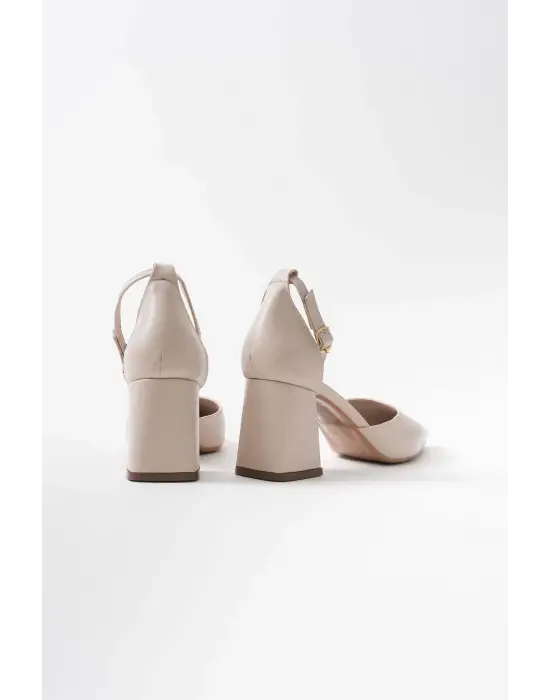 Doren Bej Cilt Kadın Topuklu Ayakkabı