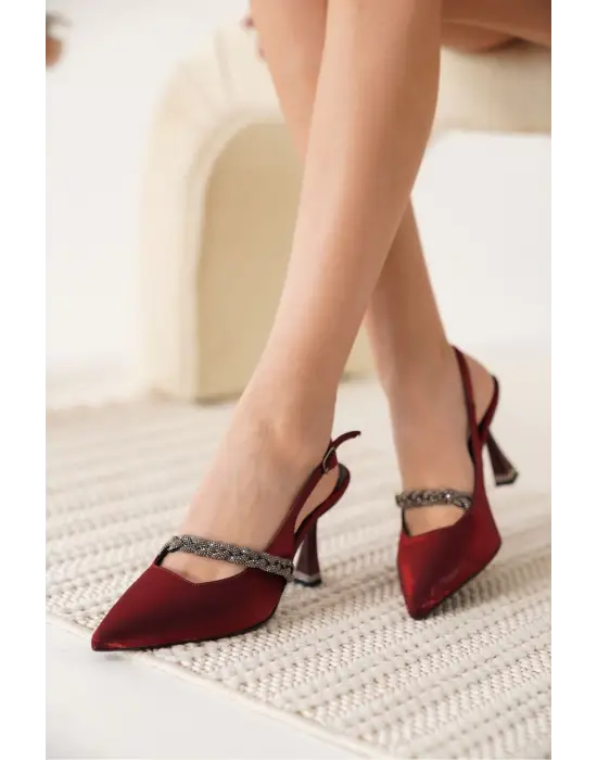 Drey Kırmızı Kadın Topuklu Ayakkabı