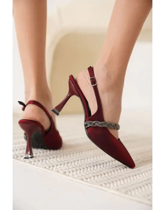 Drey Kırmızı Kadın Topuklu Ayakkabı