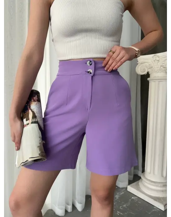 Düğmeli Şort Mdl24326