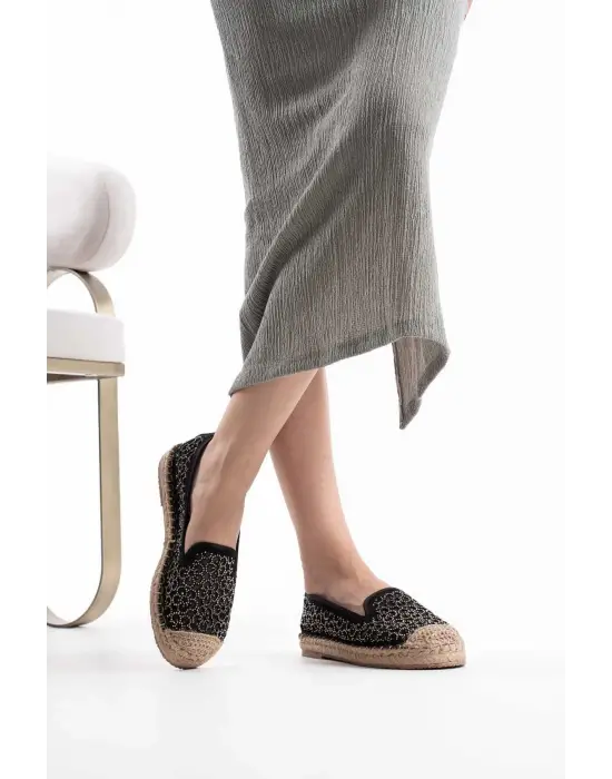 Dune Kadın Siyah Espadril Ayakkabı