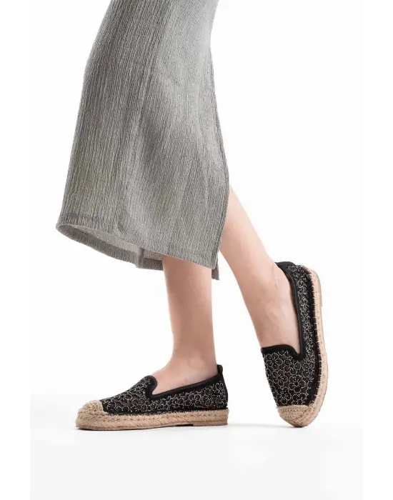 Dune Kadın Siyah Espadril Ayakkabı