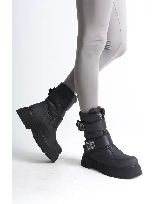 Elısa Cırt Cırtlı  Paraşüt Kumaşkadın Bot St - Siyah