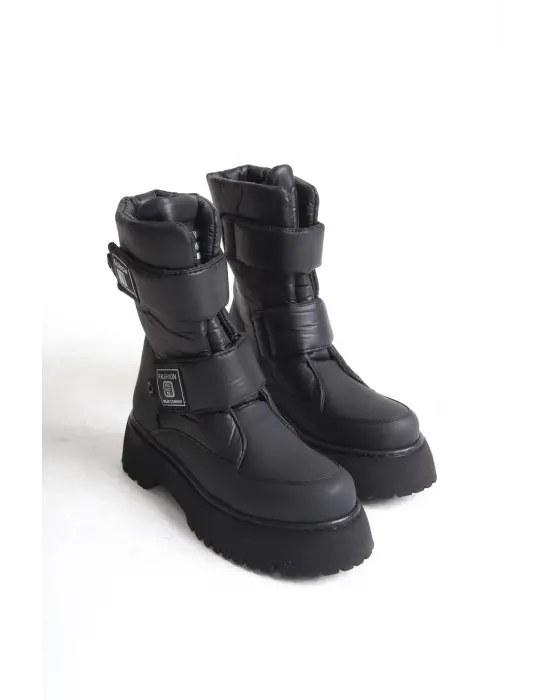 Elısa Cırt Cırtlı  Paraşüt Kumaşkadın Bot St - Siyah