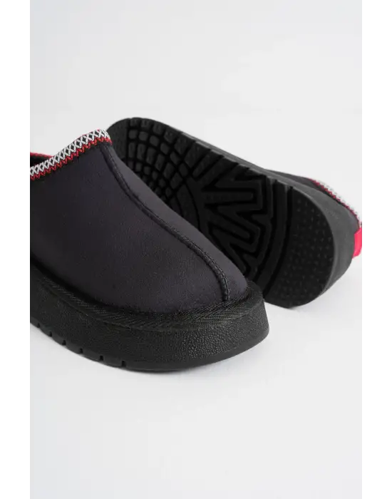 Elsa Kadın Siyah Kışlık Kürklü Terlik