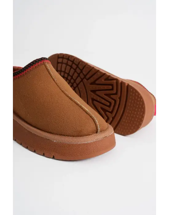 Elsa Kadın Taba Kışlık Kürklü Terlik