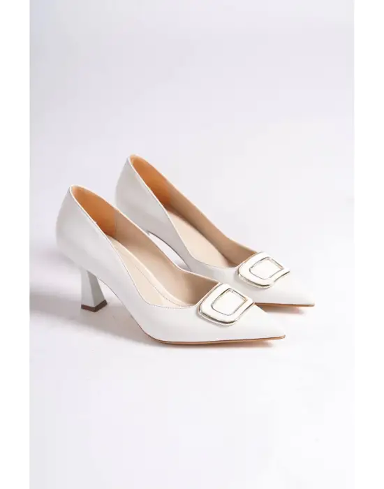 Emery Kadın Beyaz Topuklu Ayakkabı