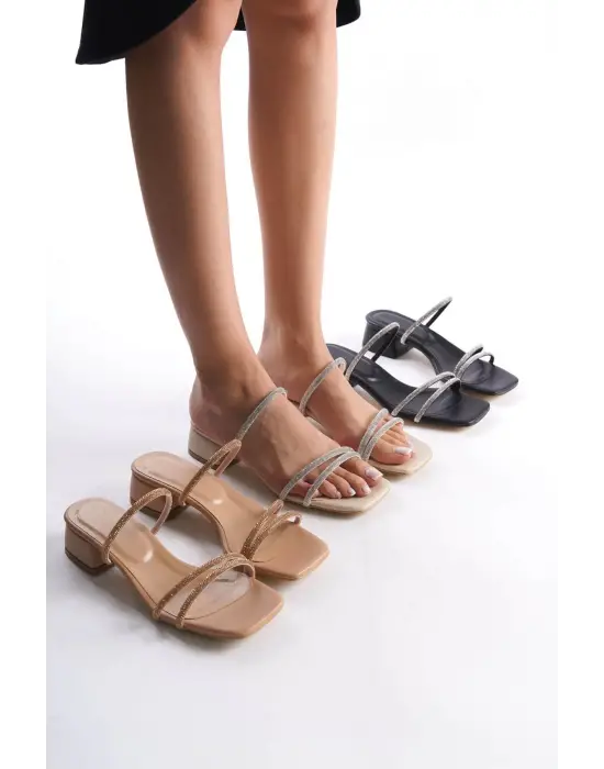 Emma Kadın Kalın Topuklu Beyaz Terlik