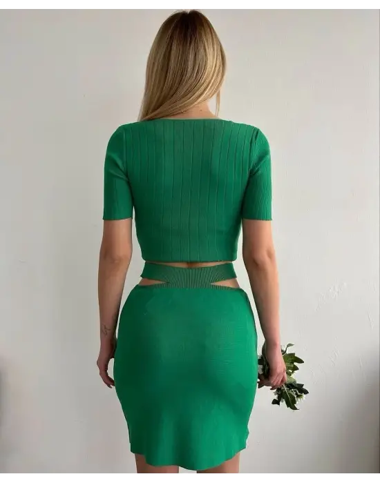 Etekli Triko Takım Yeşil T23107