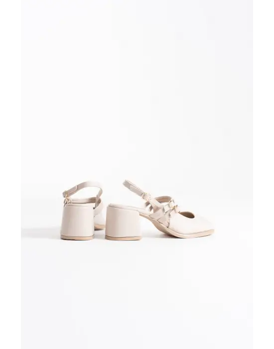 Faye Bej Cilt Kadın Topuklu Ayakkabı