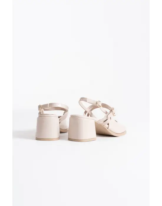 Faye Bej Rugan Kadın Topuklu Ayakkabı