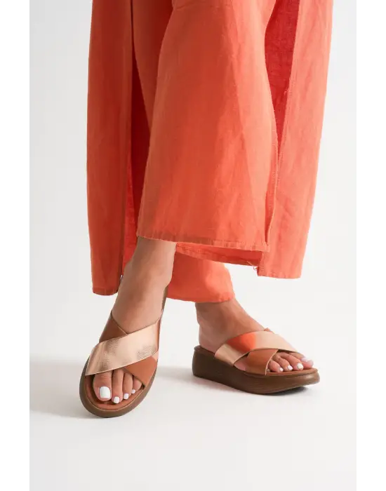 Fayn Gunluk Taba Hakiki Deri Terlik