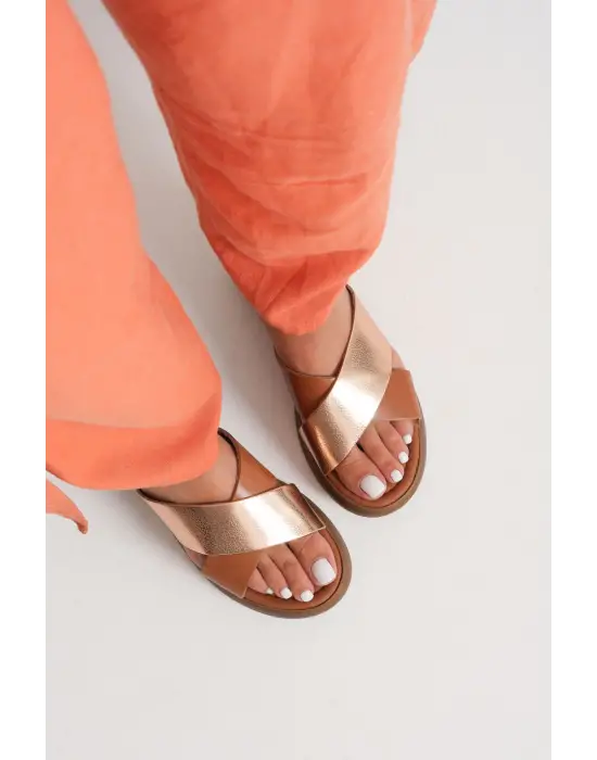 Fayn Gunluk Taba Hakiki Deri Terlik