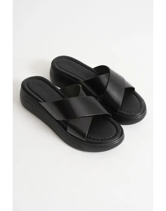 Fayn Siyah Hakiki Deri Terlik