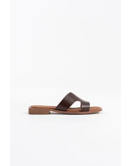 Fergei Acı Kahve Hakiki Deri Terlik