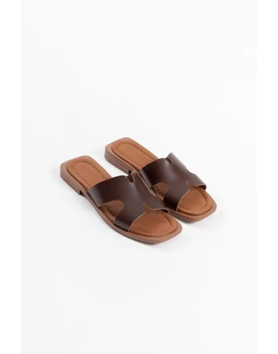 Fergei Acı Kahve Hakiki Deri Terlik