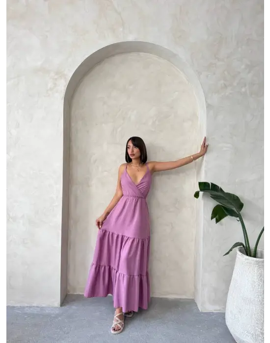 Fırfırlı Katlı Elbise S255049